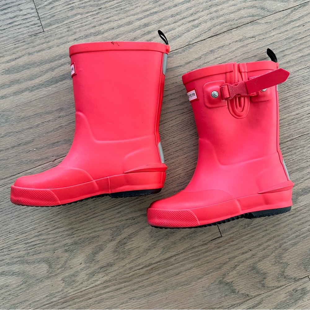 Hunter Kids Red Rain Boots